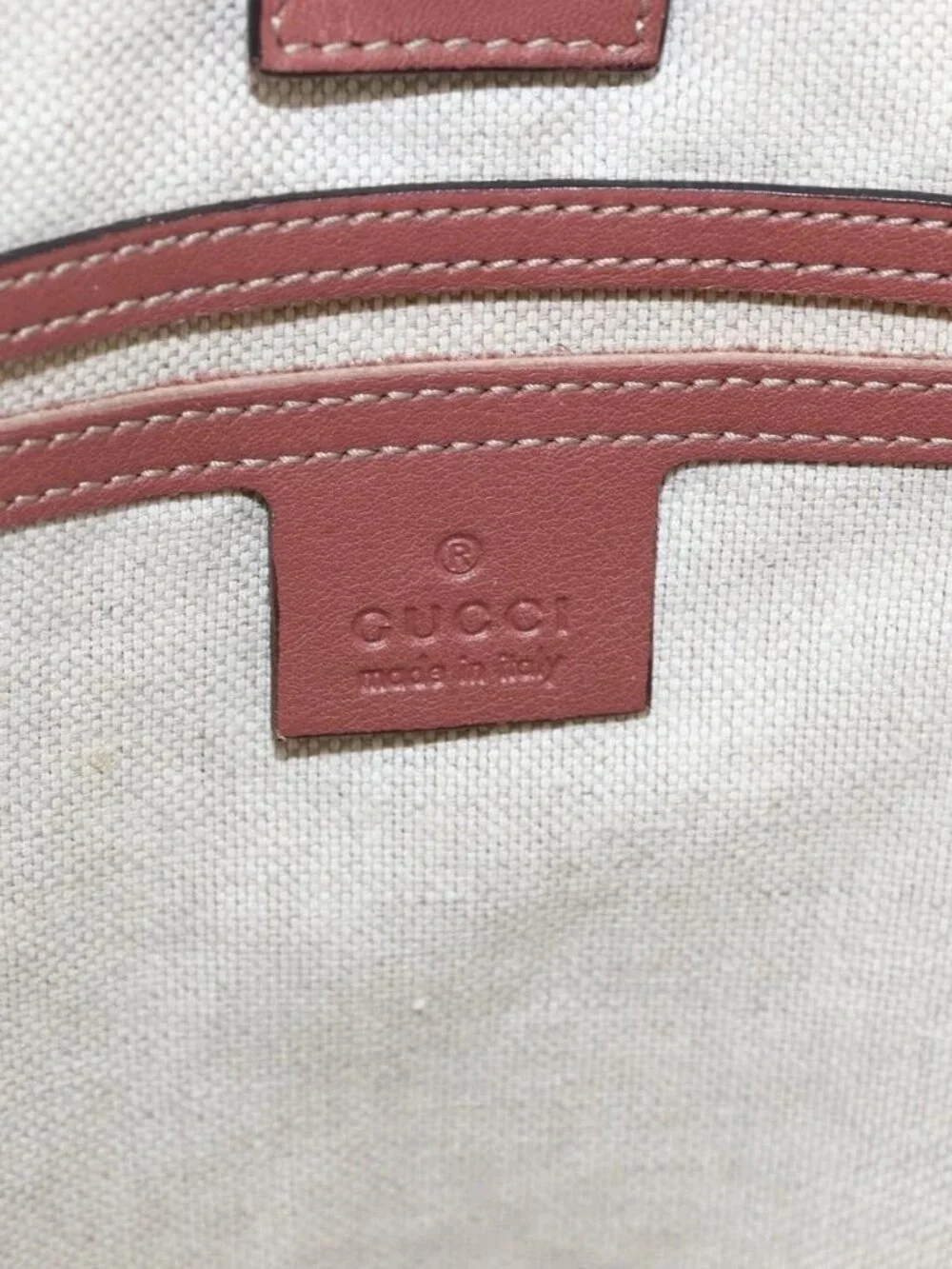 GUCCI GG Supreme Tote Bag PVC Beige Gold - Picture 10 of 16